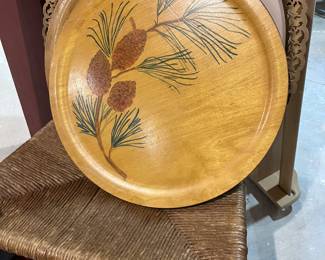 Wooden painted tray 