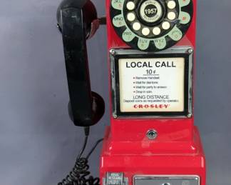 Crosley Retro-System Home Phone With Pay Phone Motif, 18.5" Tall