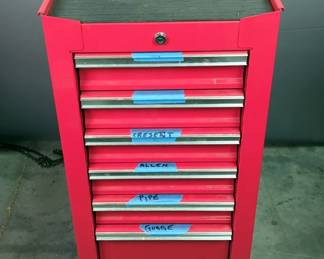 U.S. General 7-Drawer Tool Cabinet With Assorted Hand Tools, 33.5" x 15" x 22" 
