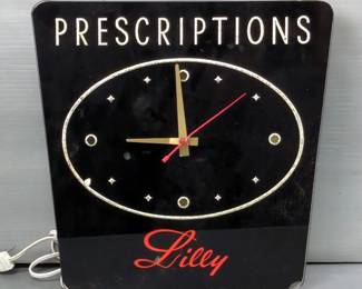 Lilly Perscriptions Electric Wall Clock, 13" x 13", Powers On
