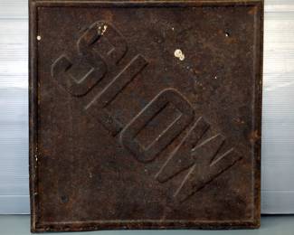 Traffic 'Slow' Sign 34" x 34" 