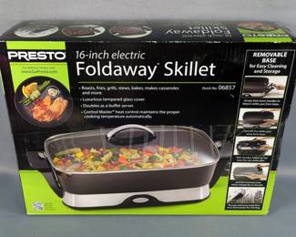 Presto 16" Electric Foldaway Skillet, In Original Box