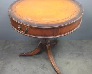 Imperial Furniture Company of Grand Rapids Drum Table With Single Drawer, 28" x 28"