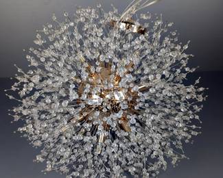 Modern Ceiling Mounted Starburst Chandelier, Approx 22"