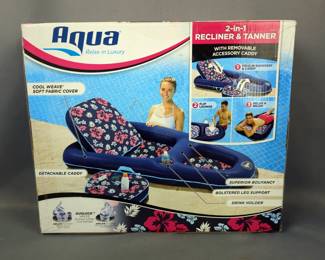 Aqua Inflatable 2-in-1 Recliner & Tanner, In Box