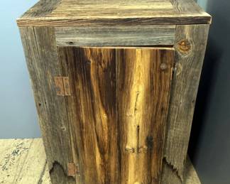 Rustic Single Door Cabinet, 32" x 23.5" x 16.5" 