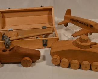 Carved wooden toys