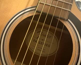 Fender FA Series Acoustic Guitar Fender FA Series acoustic guitar in natural finish. Full-size dreadnought body, spruce top, solid playable condition. 