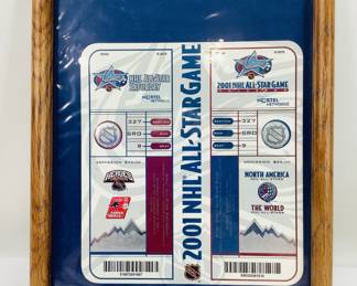 Commemorative 2001 NHL All Star Game Ticket