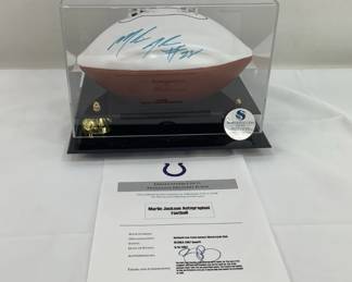 Martin Jackson Autographed Football