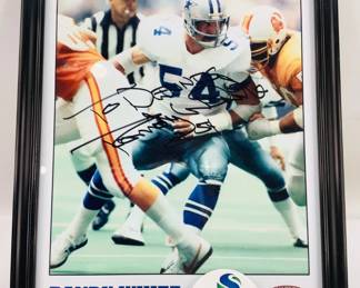 Framed Autographed Randy White Photo