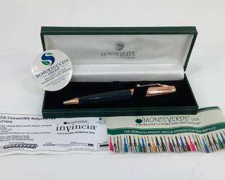Monteverde Invincia Carbon Fiber and Rose Gold Ballpoint Pen