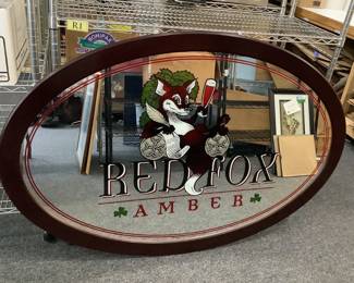 "RED FOX AMBER" Bar Mirror