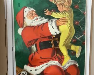 Santa & Child Giant Poster