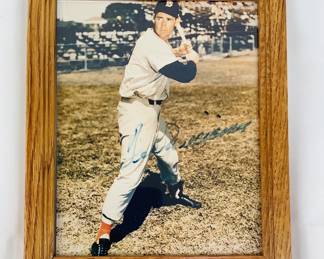 Signed Ted Williams Frame Photo