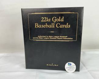 22K Gold Baseball Cards by The Danbury Mint