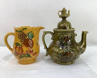 MCM Teapot Cookie Jar & CA Pottery Pitcher