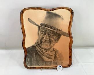 Gary Guiffre John Wayne Pencil Drawing in Resin