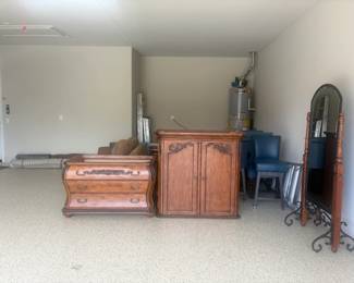 traditional nightstand and cabinet