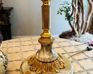 Onyx and Gilt Bronze Lamp