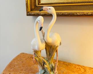 Lladro Porcelain Flamingos