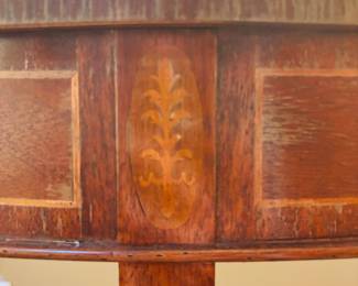 Pair of Inlayed Baker Demilune Tables