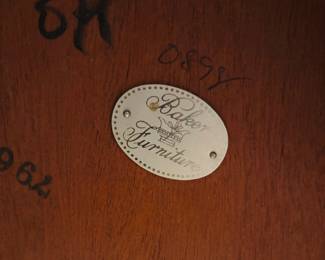 Pair of Inlayed Baker Demilune Tables