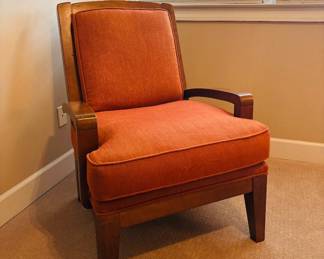 Orange Cushioned Armchair