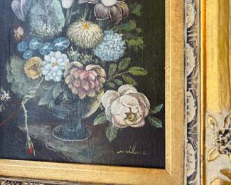 Pair of Signed Floral Still Life Paintings