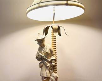 Pair of Ceramic Chinoiserie Style Lamps