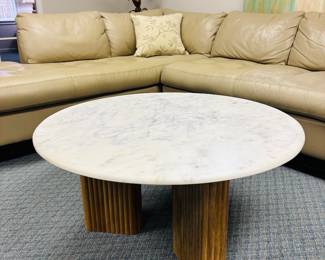 Modern Style Wood & Marble Table