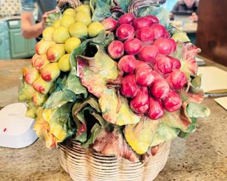 Porcelain Basket of Fruit