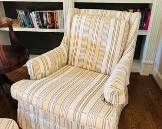 Pair of Yellow Striped Chairs