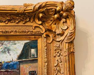 Signed Painting of European City