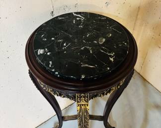 Pair of Stands w/ Black Marble Tops