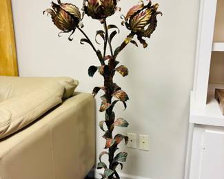 Pair of Vintage Flower Floor Lamps