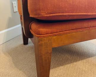 Orange Cushioned Armchair