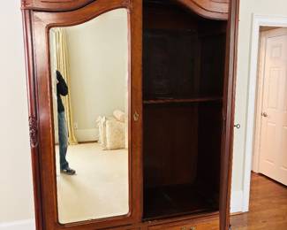 Louis XV Style Mirrored Armoire