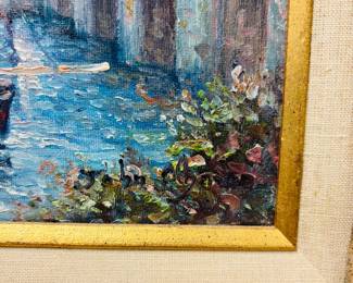 Signed Painting of Boats