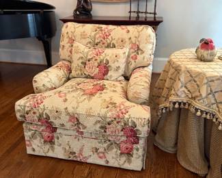 Floral Skirted Chair 