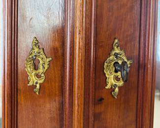 Louis XV Style Mirrored Armoire