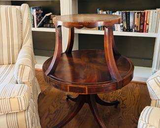 Two-Tiered Inlayed Side Table