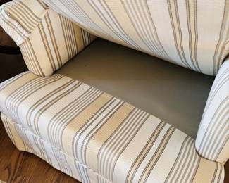 Pair of Yellow Striped Chairs