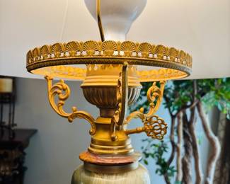 Onyx and Gilt Bronze Lamp