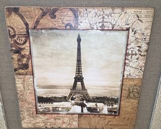 Eiffel Tower Collage Wall Art second image