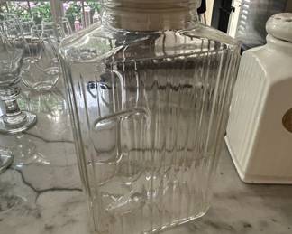 Anchor Hocking Ribbed Glass Refrigerator Pitcher