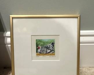 Deborah Holmes Watercolor Print Barred Plymouth Rock Hen