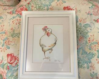 Gage Vialli Chicken Watercolor Painting