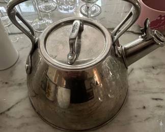 AllClad Stainless Steel Quart Whistling Tea Kettle