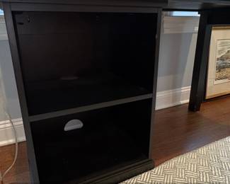 Black Writing Desk with Side Shelving Better Homes Gardens fourth image